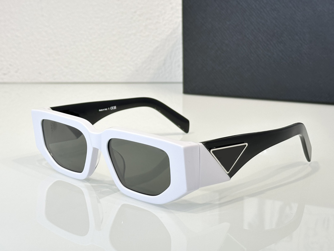 2024 nieuwe design vierkante zonnebril voor heren dames 09ZS acetaatframe eenvoudige en populaire stijl veelzijdige vorm outdoor UV400-beschermingsbril met driehoekig teken