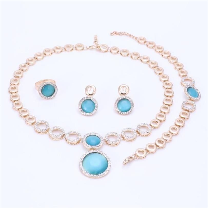 Oorbellen Ketting Dubai Goud Kleur Sieraden Sets Mode Nigeriaanse Bruiloft Afrikaanse Kralen Kostuum Verklaring Accessoires2320