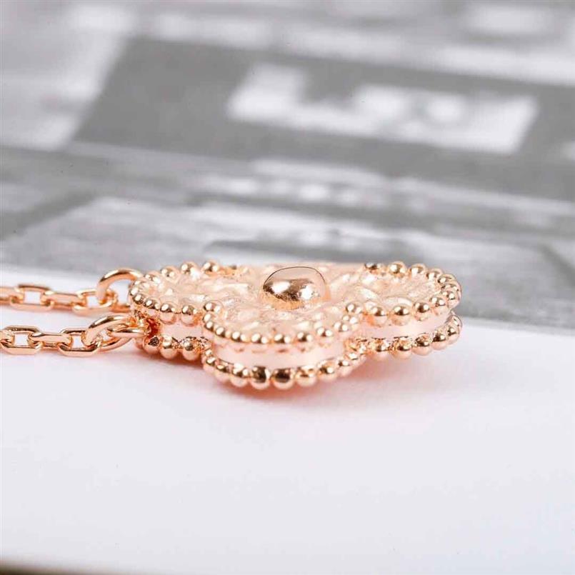 S925 argent pendentif design spécial en 1 5CM collier pendentif fleur en plaqué or rose 18 carats pour femmes cadeau de mariage bijoux Sh255v