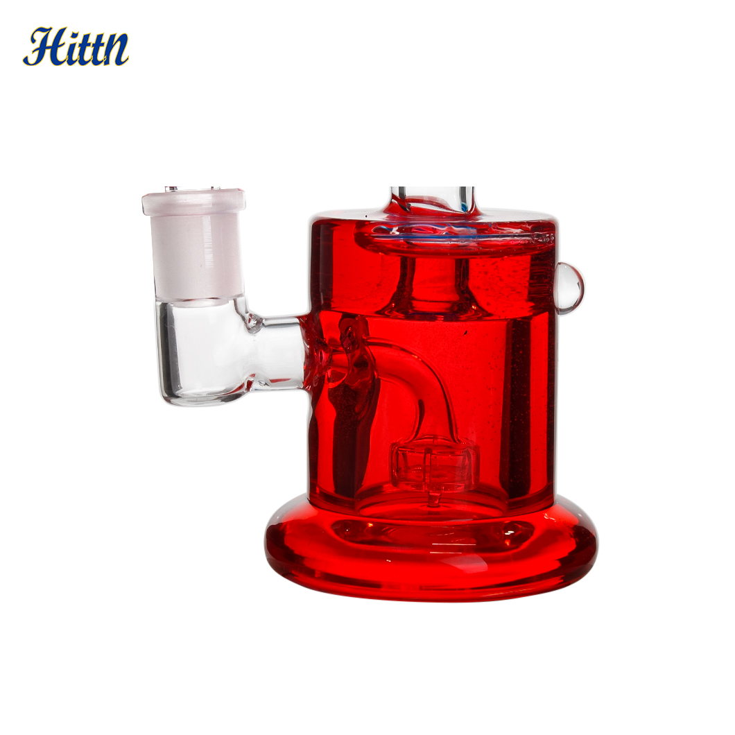 420 Glycerine Freeïtable spoel Glass Bong Douchhead PERC Rookwaterpijp Dubbele kamer Bubbler met 14 mm Glycerine Bowl 7 inch