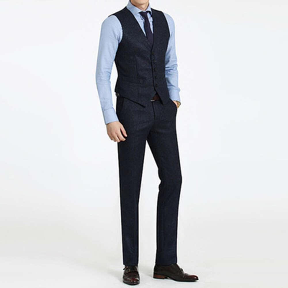 V-neck Suit 2021 Fashion Slim Sleeveless Men's Business Wedding Vest Clothing Men