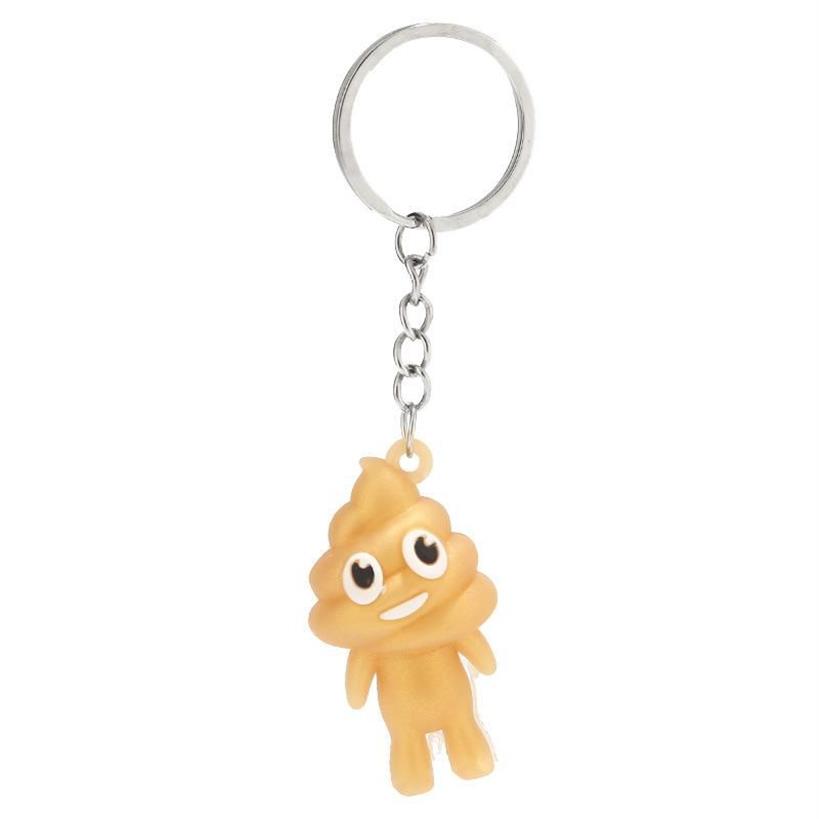 New Cute Spoof Poop Funny Three Dimensional Personality Keychain Pendant Charm Jewelry Key Chain Ring Accessories2916