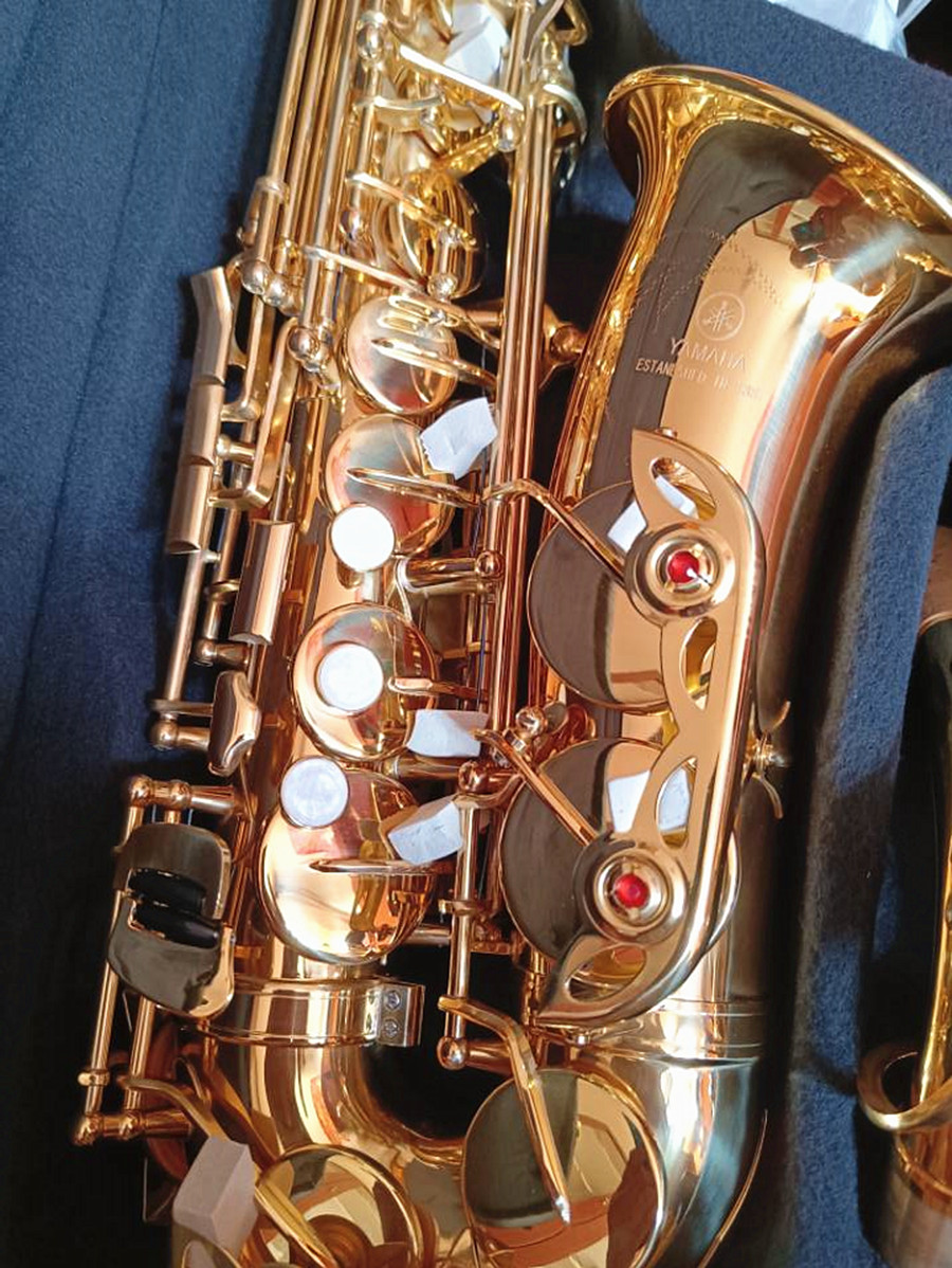 Beste Qualität Neues goldenes Altsaxophon YAS62 Japan Marke Altsaxophon E-Flat Musikinstrument mit Mundstück professionelles Saxofon