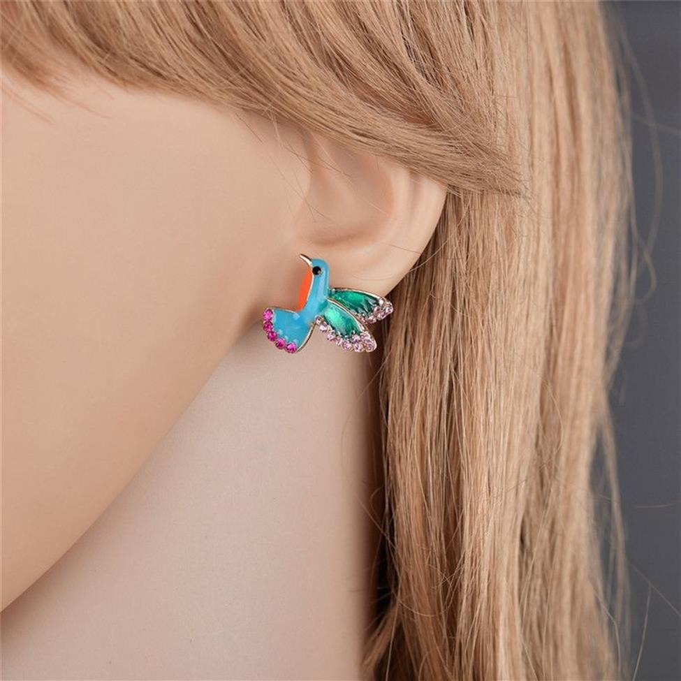 Fashion Animal Bird Stud Earrings Anti Allergy Earring High Quality Wedding bride Earrings For Women Jewelry Gift268z