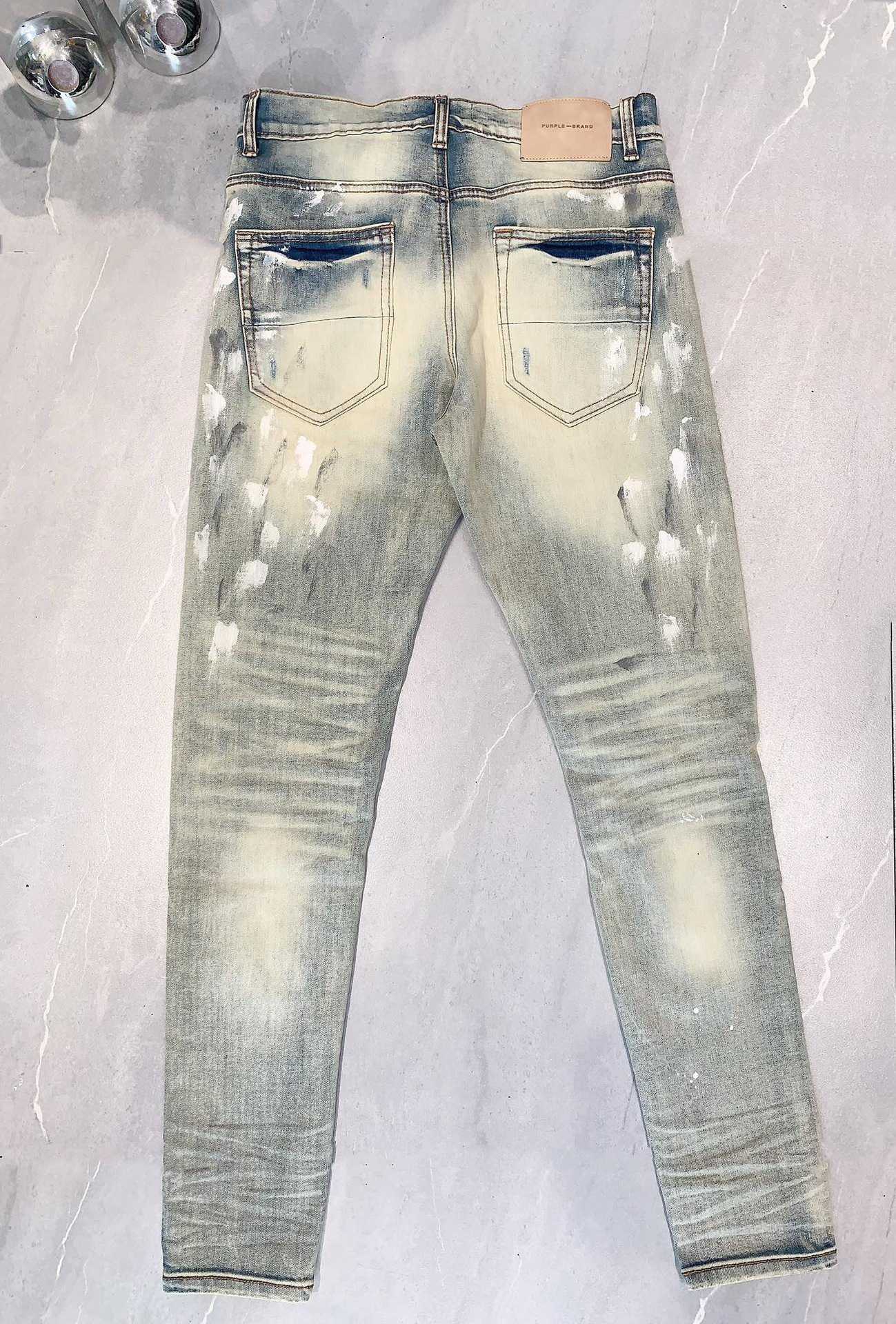 Paarse merkjeans American High Street