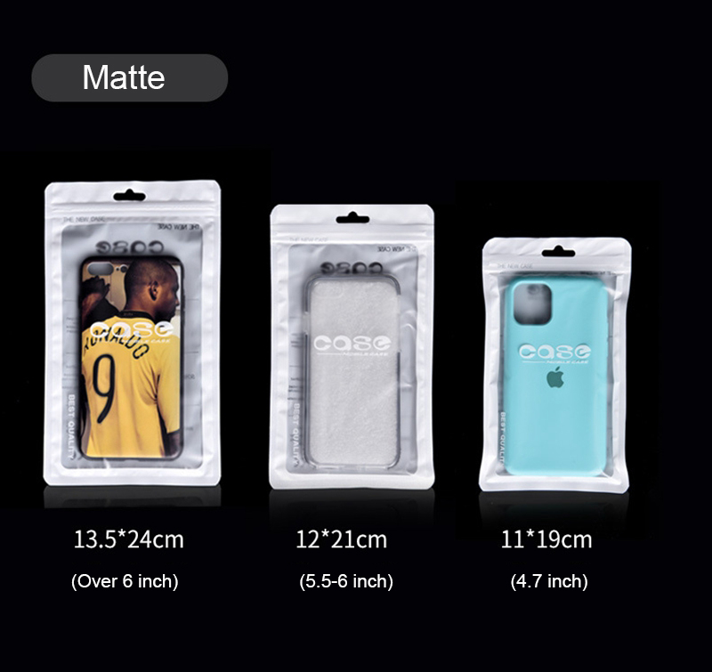 Sac d'emballage de boîtier de téléphone à fermeture éclair en plastique neutre noir et blanc, sacs OPP, pochette PP, sac d'accessoires, pochette d'étanchéité pour iPhone Samsung Xiaomi OPPO Oneplus