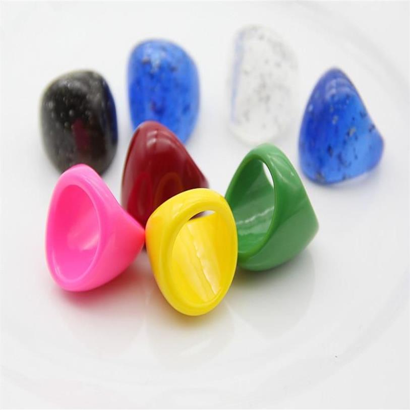 Cluster Rings FishSheep Punk Geometric Big Resin For Women Colorful Large Round Acrylic Glitter Finger Ring Female Fashion Party J234U