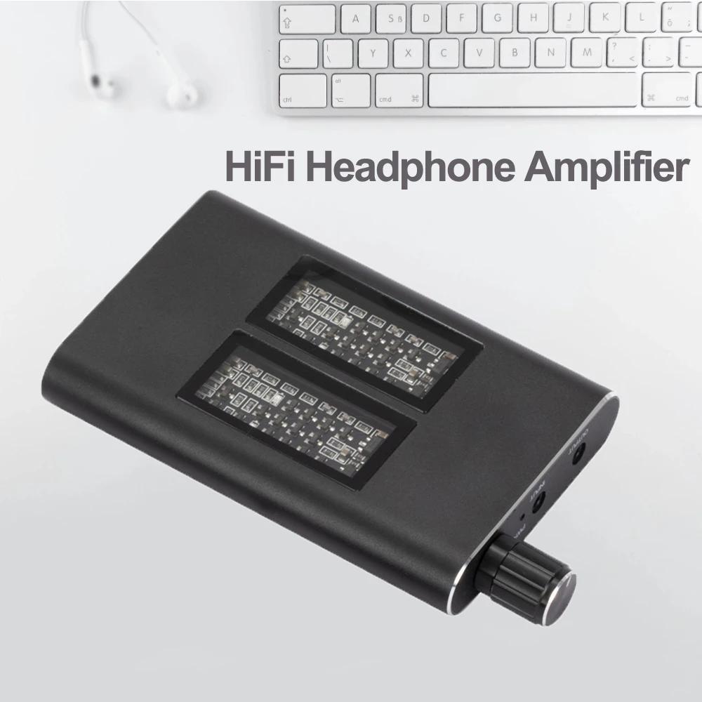 ミキサー充電式HIFIヘッドフォンアンプ3.5mmオーディオイヤホンアンプ音楽プレーヤー16150 for携帯電話mp3 mp4ラップトップPC