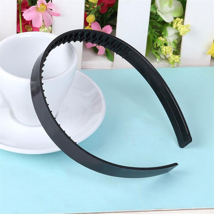 10mm 15mm Wide Black Plastic Headbands with smooth teeth White Flat Teethed bands Base Hoops for DIY Hair jewelry252w