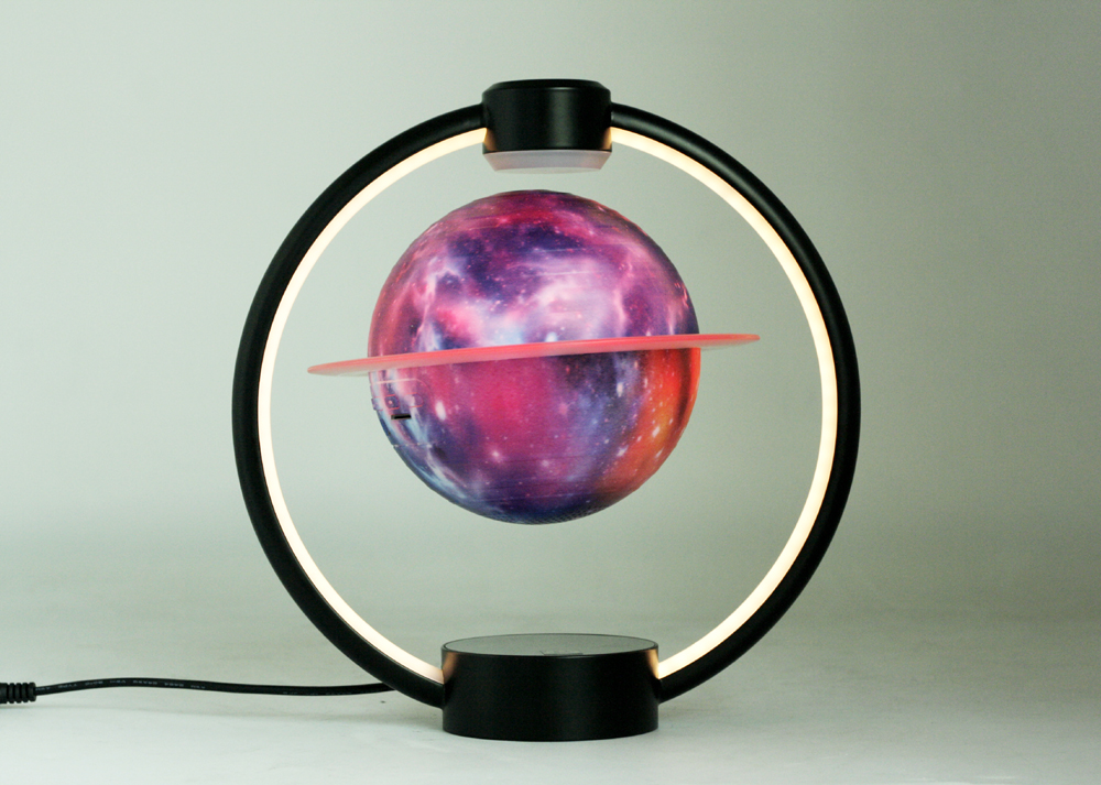 10 stks dhl gratis verzending Magnetische Levitatie 6 inch 3d Afdrukken Saturnus Maan Lamp Bluetooth Speaker Drijvende Nachtlampje voor Slaapkamer