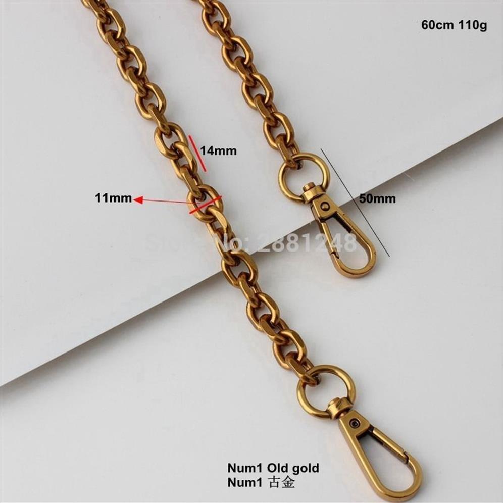 Catene in oro antico larghezza 11 mm di alta qualità Tracolle borse Borse Borse Tracolla Manico di ricambio Accessori 220513239W