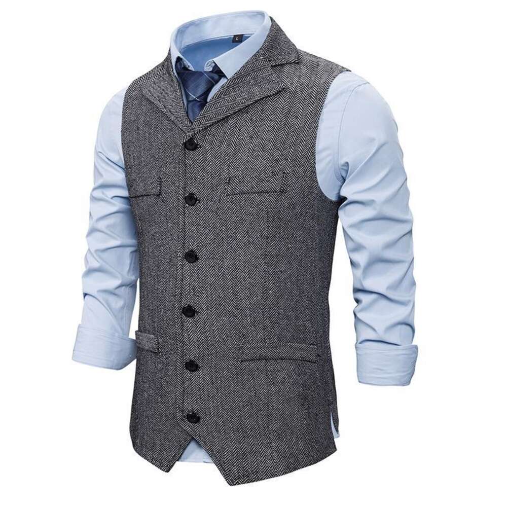 Wol visgraat bruidsjonkers slim fit heren pak prom etentje trouwjurk vest maatwerk