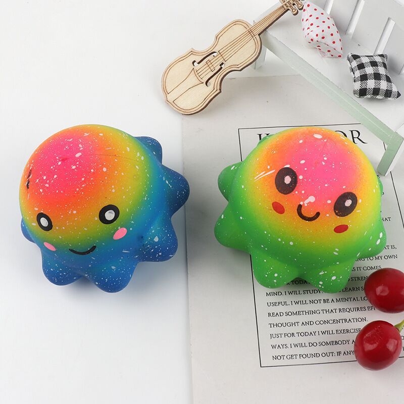 Hot Selling Soft Cute Octopus Squish Balls Squishy Stress Relief Toys for Children and Adults