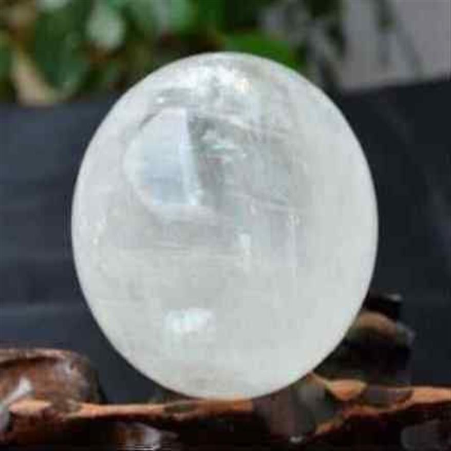 NATURAL RAINBOW CLEAR QUARTZ CRYSTAL SPHERE BALL HEALING GEMSTONE35 -40MM STAND176f