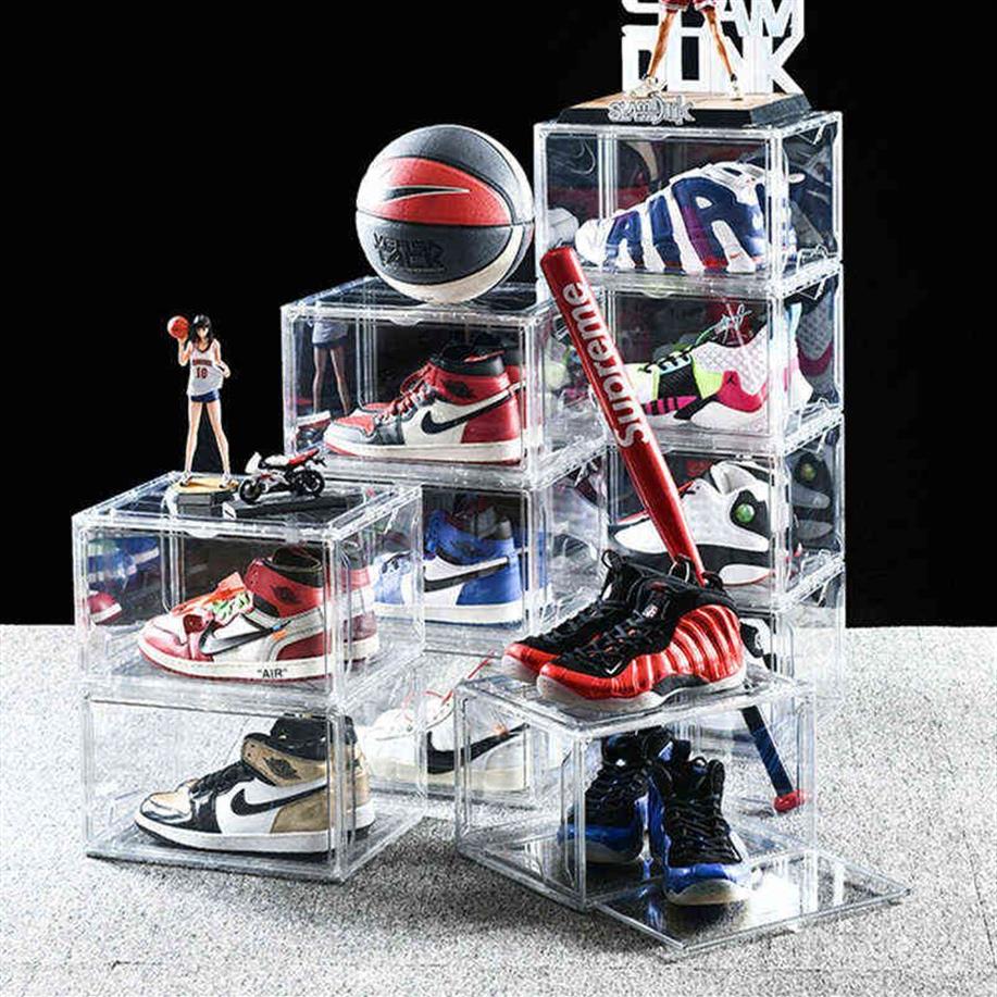 مضادات الأكسدة مربع الأحذية HD Sneaker Dustproof أكريليك التخزين الرياضي منظم المتجر STORE RACK PRODUCTS2468
