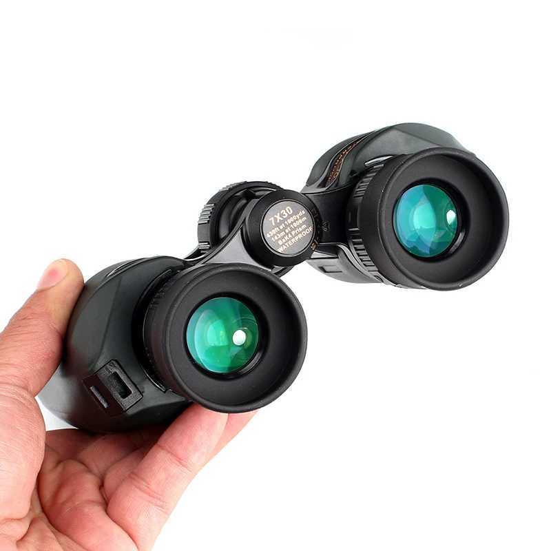 Telescope Binoculars Compact Binoculars 7x30 HD Waterproof lll Night Vision Wide Angle Binocular Outdoor Camping Hunting Bird-watching TelescopeL231226