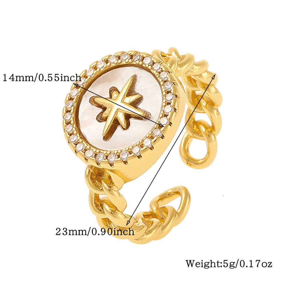 Mode Cuivre Micro Incrusté Zircon Cubique Bague Personnalisée Petites Et Fraîches Bagues Polyvalent Queue Anneau Ouvert Réglable Bel Accessoire De Bijoux En Gros