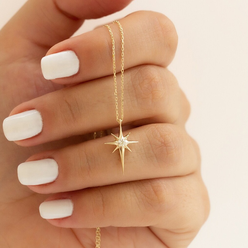 Trendy Gold Color Star Necklace for Women Party Gift Jewelry