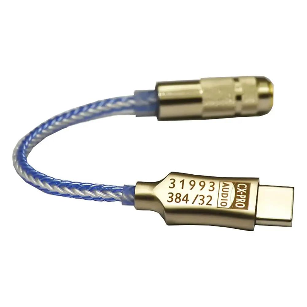 Mezclador CX31993 tipo C a 3,5mm DAC amplificador de auriculares CX31993 Chip decodificador DAC Cable de decodificación de Audio para llamada telefónica Android Win10