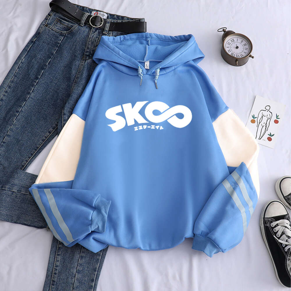 Japan Anime Sk8 the Infinity Patchwork Felpe con cappuccio Cartoon Skateboard Boys Divertente grafica Streetwear Felpa coreana oversize da donna