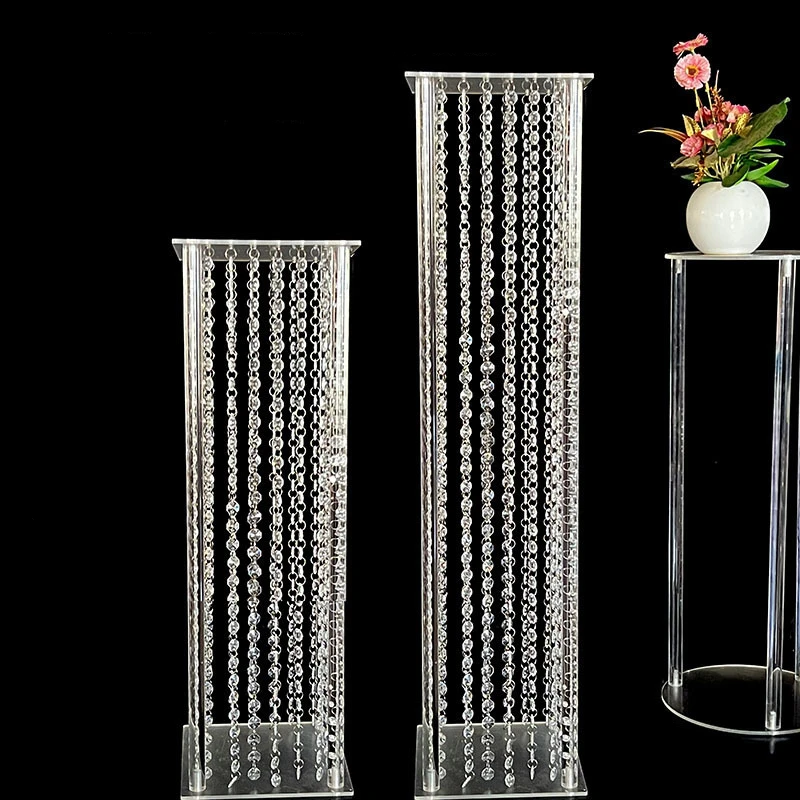 Acryl Road Leads Clear Table Wedding Centerpiece Party Flower Stand Hotle Home Decoration