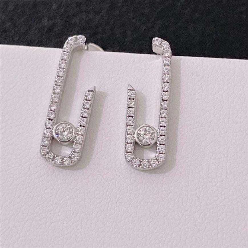 Luxuriöser Qualitäts-Ohrstecker mit einem großen Diamanten in kleiner Größe in zwei Farben plattiert für Damen, Hochzeitsschmuck, Geschenk, Stam286N