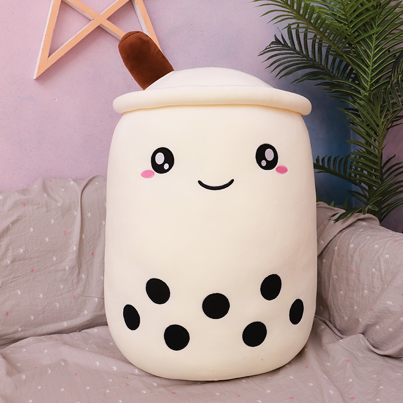 Lovely Pearl Milk Tea Plush Toys 24cm Boba Bubble Tea Cup Stuffed Animal Plush Doll Pillow Cushion Gifts for Girls Valentine's Day