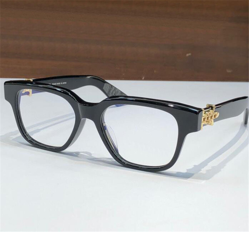 새로운 광학 안경 Vagillionaire II 디자인 안경 정사각형 프레임 빈티지 펑크 스타일 클리어 렌즈 케이스 투명 안경을 가진 최고 품질