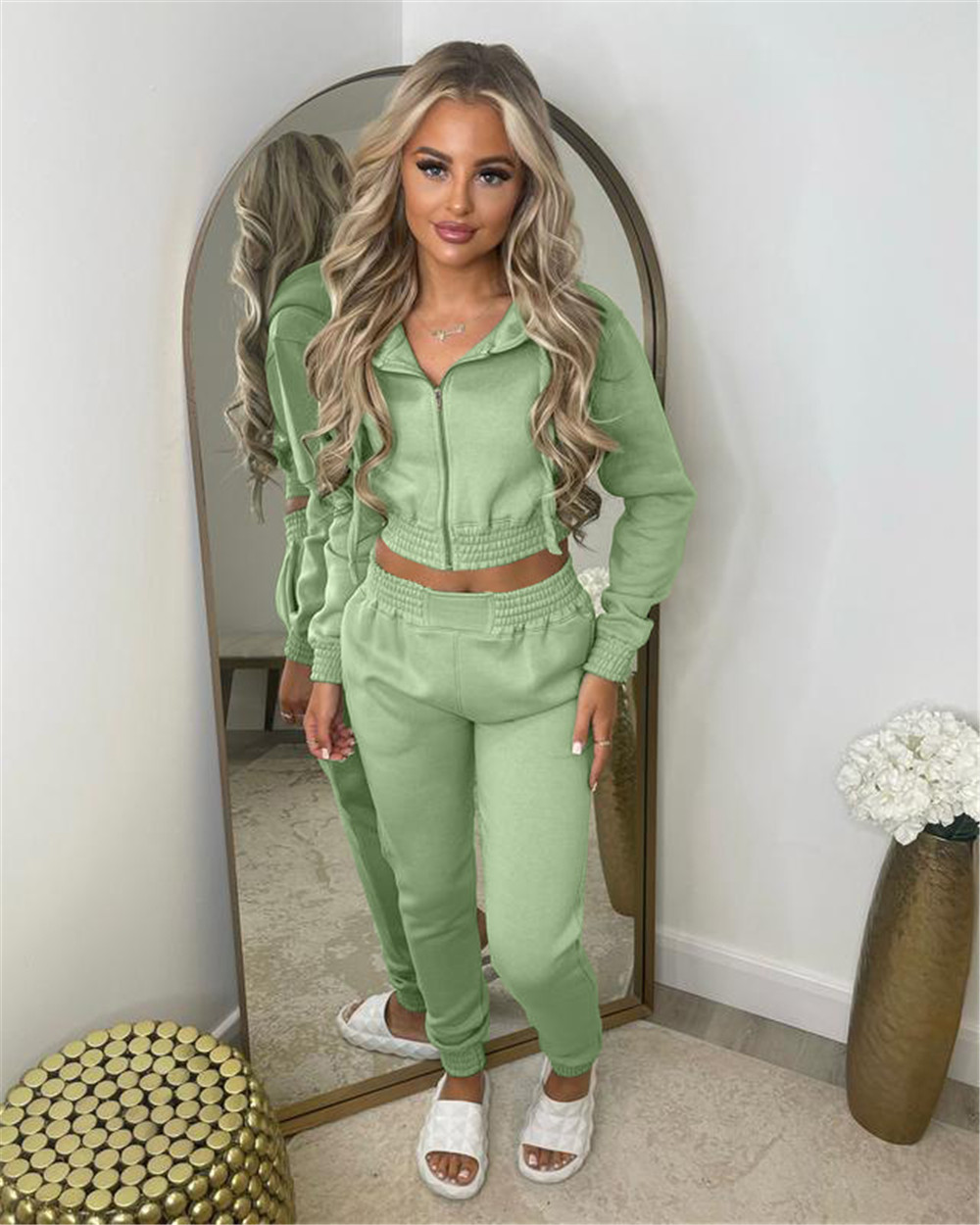 2024 Designer Fleece Tracksuits Outono Inverno Mulheres Dois 2 Peças Define Manga Longa Com Capuz Calças Sweatsuits Casual Outfits Jogger Ternos Atacado Roupas 10361