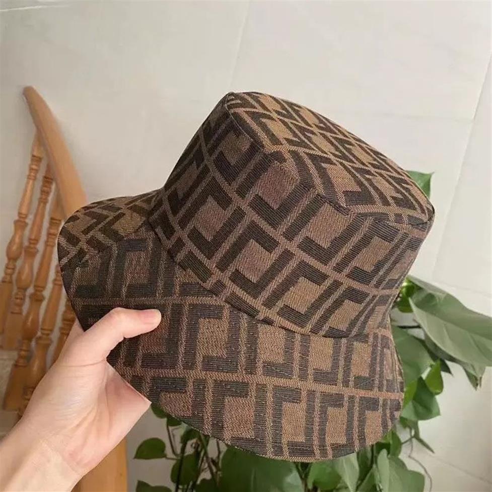 Projektanci mody Letter Bucket Hat for Men's Women's Supsable Caps Brown Fisherman Beach Sun Visor Wide Rmats Hats Foldi324V