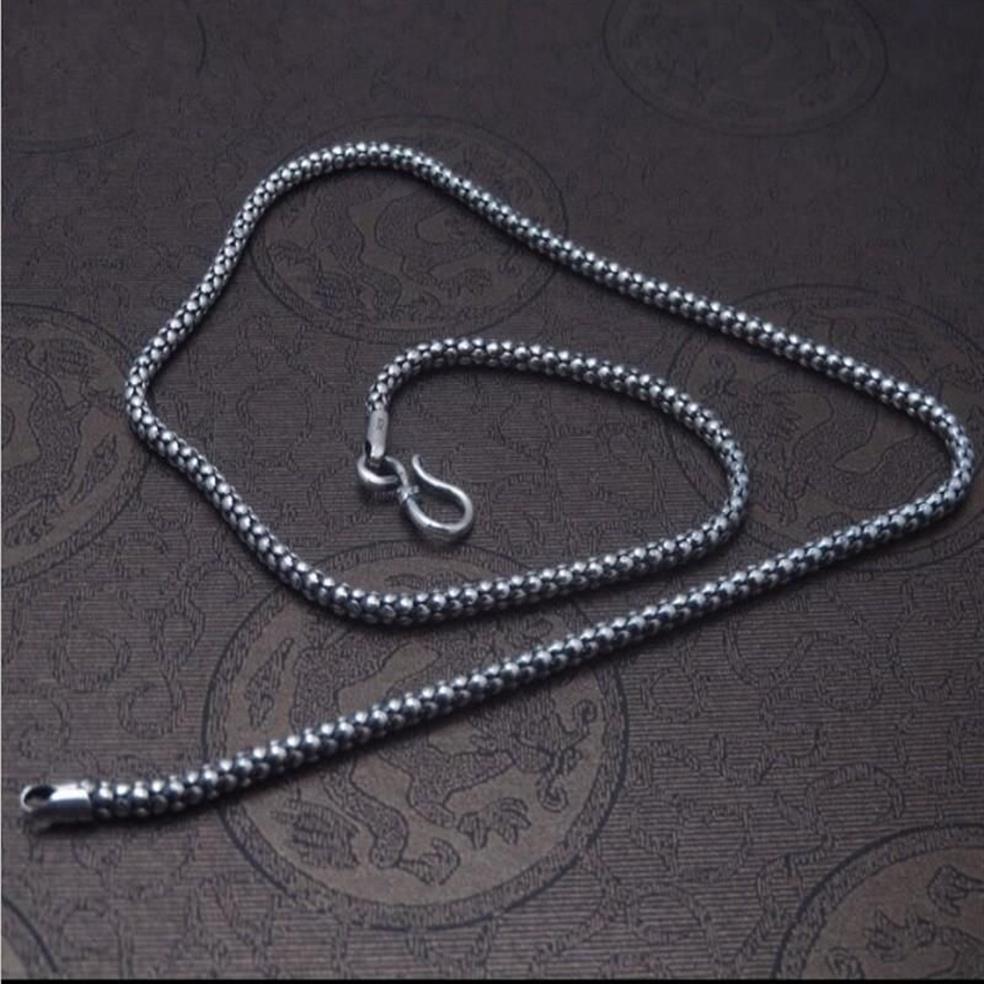 Chains The Dragons Scales Necklace For Men Women Silver Jewelry Retro Couples Dress259I