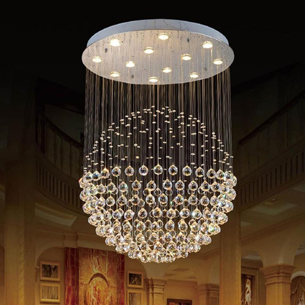Nouveau moderne LED K9 boule lustres en cristal pendentif en cristal lustre lumières lustre boule claire plafonnier 40068582521