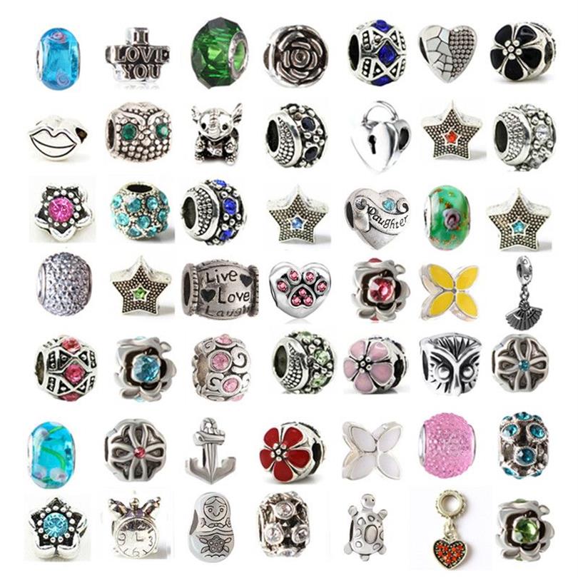 Losse Charm Bead Fit Voor Europese Stijl DIY Armband Ketting Bangle Mode-sieraden Bevindingen en Components2658