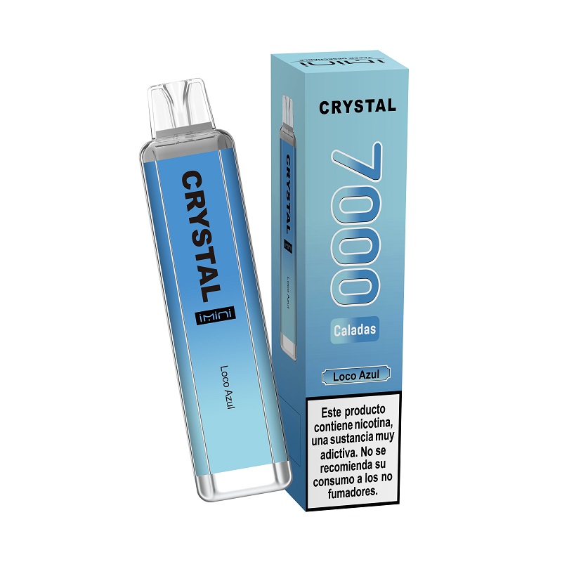 Puff 7k autêntico imini crystal 7000 puffs pUf e kit de cigarros não recarregáveis Vaporizadores R e M Disponível Vape Pen Mesh Coil 2% 0% Com a embalagem da versão espanhola