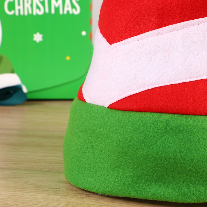 Weihnachtsdekoration, Mütze, rot und grün, gebürstet, gestreift, Erwachsenenmütze, Wald, alter Mann, Weihnachtsmütze