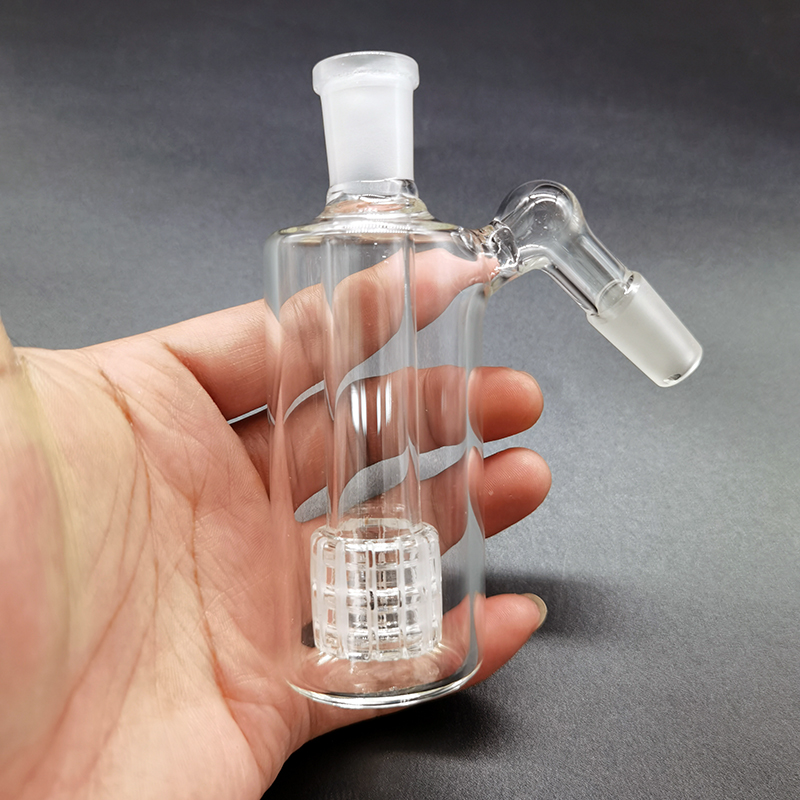 Birdcage Glass Ash Catcher Hookahs Apporx 4.6 Inch Mini Thick Pyrex Clear Bubbler Ashcatcher 45 90 Degree 14mm 18mm For Hookah Dab Rig Bongs