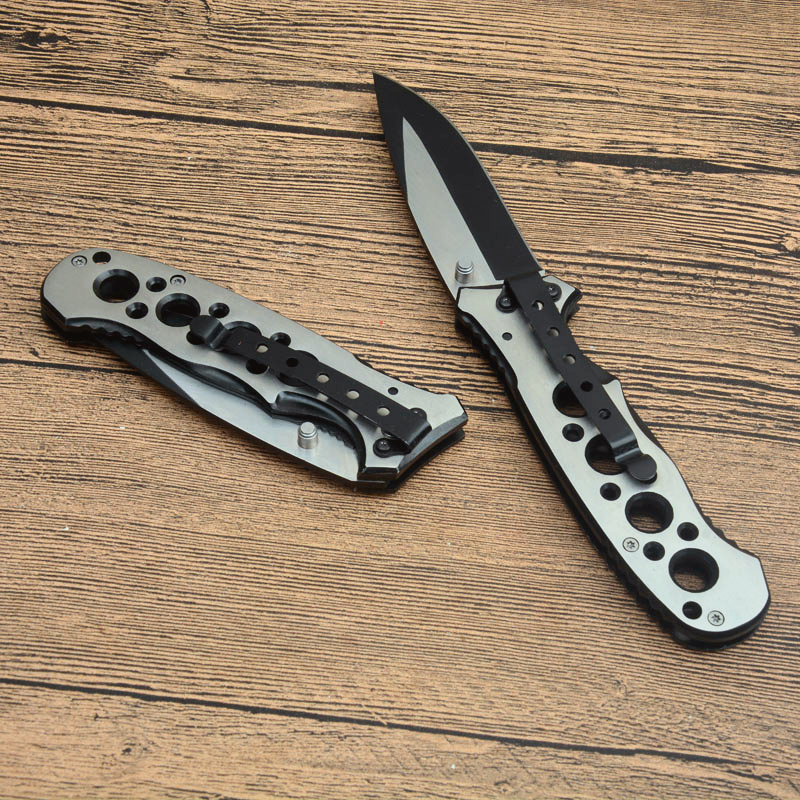 Special Offer G1225 Survival Folding Knife 440C Titanium Coated Drop Point Blade Aluminum Alloy Handle Outdoor Camping Hiking EDC Pocket Folder Knives