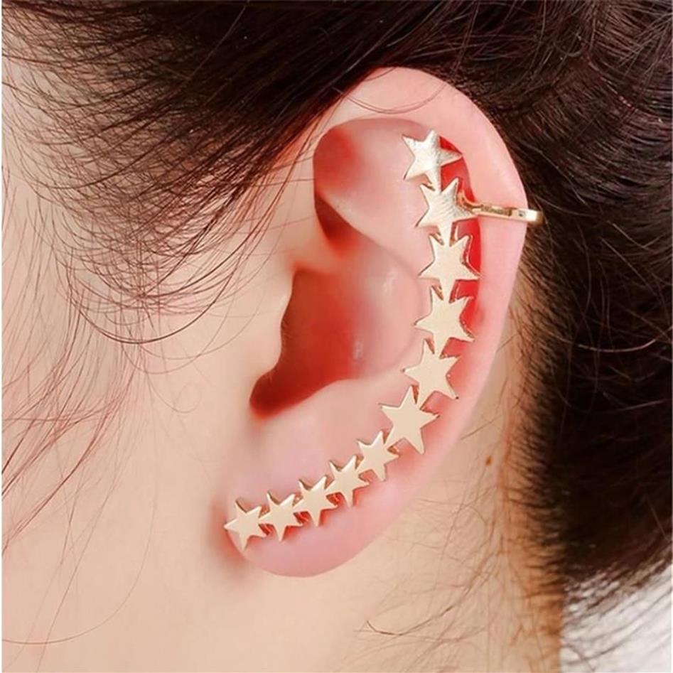 Boucles d'oreilles longues en forme d'étoile, nouveau Design, Clip d'oreille, chenille, accessoires de bijoux à la mode, cadeaux pour femmes, filles, 1 pièce, 264n