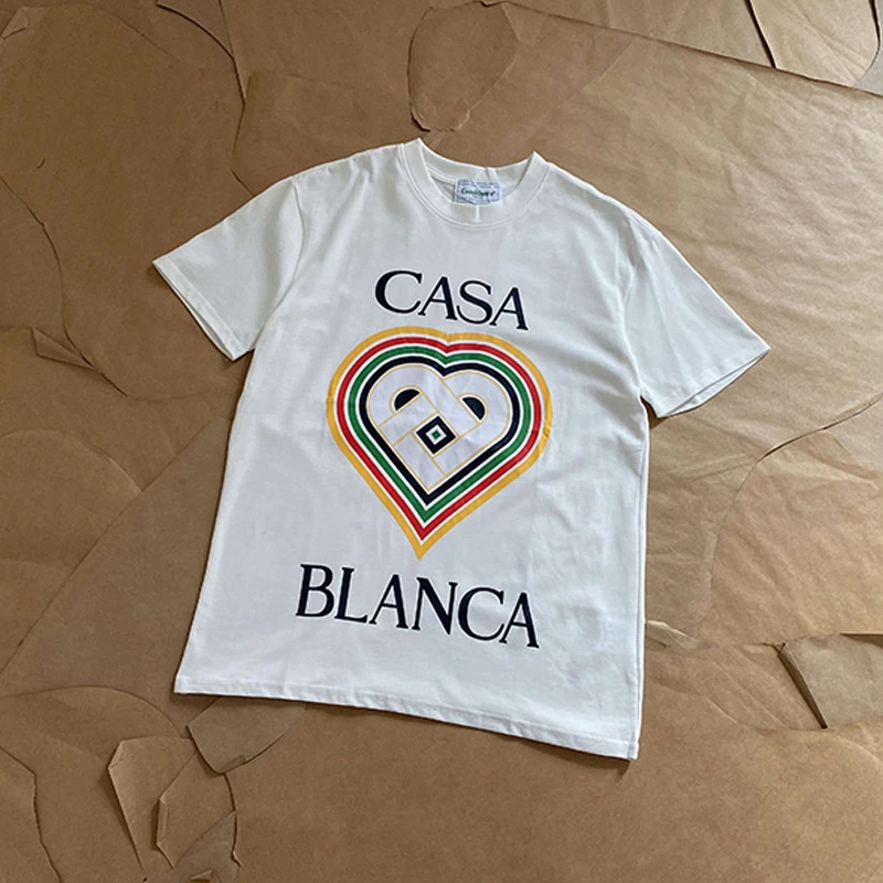 Camiseta masculina e feminina casual preta e branca camiseta de algodão de alta qualidade com estampa de letras