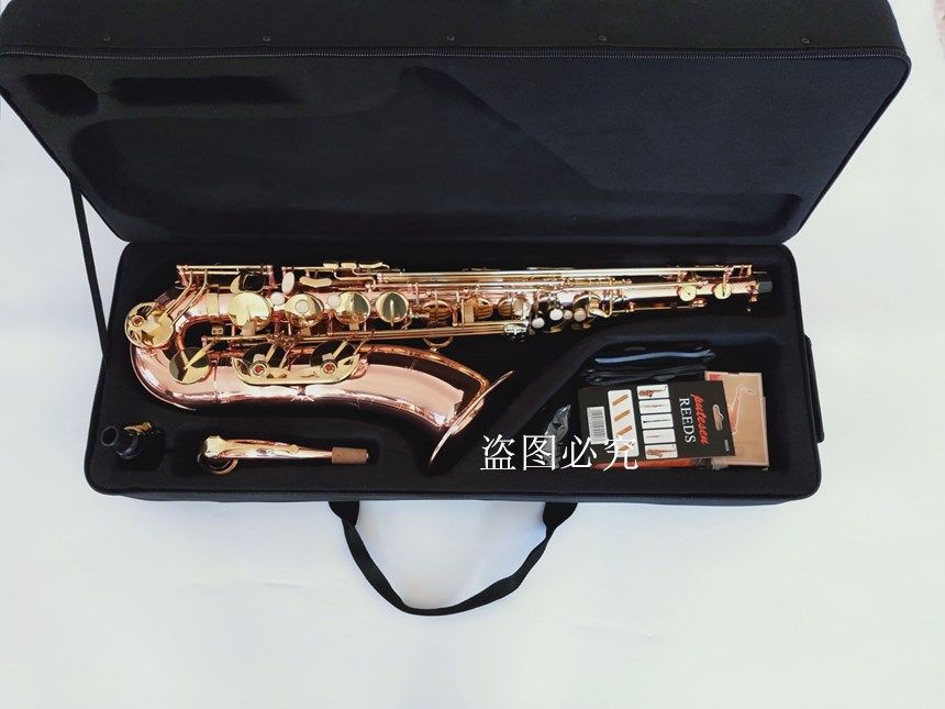 Ny professionell T-902 Tenorsaxofon Stöd Fosfor Bronsguldnyckel Tenor Saxofonsax med fall