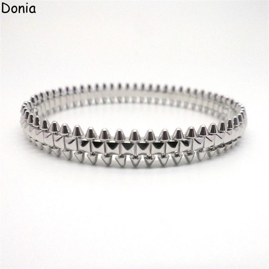 Donia smycken lyx Bangle överdriven glänsande nit titanstålarmband europeiska och amerikanska modedesigner armband221n