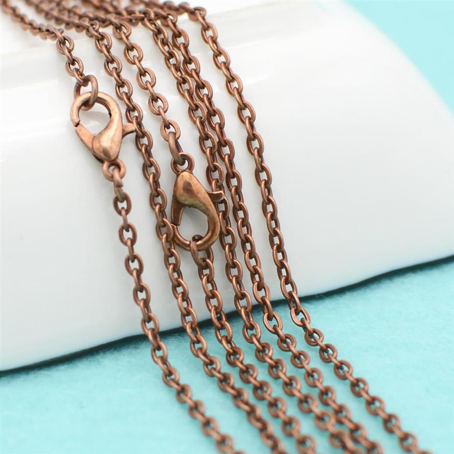 - 18 24 30 Inch Antique Copper Chain necklace Antique Copper Cable Chain Rolo Chain Anti Necklace213e