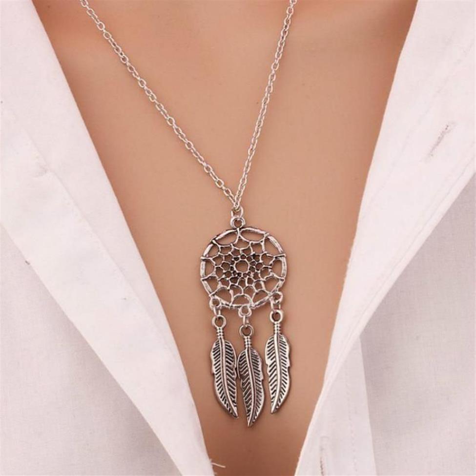 Mode Dreamcatcher Veer Ketting Hanger Sieraden Hele Een Sleutelbeen Temperament Vrouw Een Gift250B