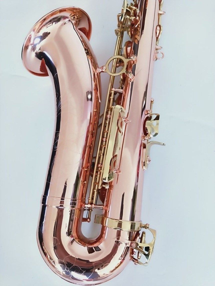 Ny professionell T-902 Tenorsaxofon Stöd Fosfor Bronsguldnyckel Tenor Saxofonsax med fall