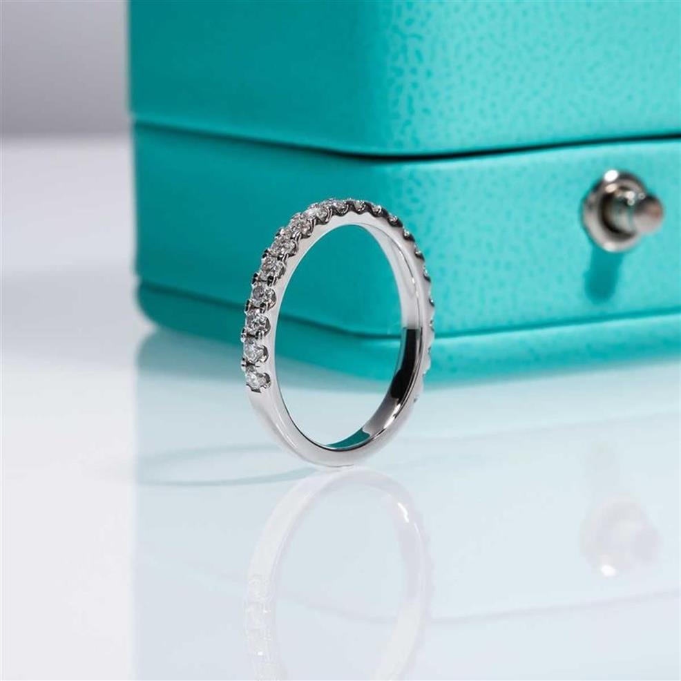 Кольцо-пасьянс AnuJewel, 2 мм, цвет D, муассанит, бриллиантовое кольцо, 18-каратное позолоченное серебро, свадебные украшения, целое Y2302284V