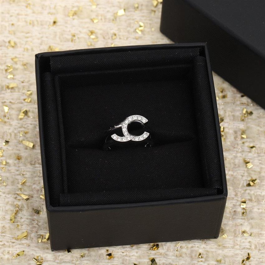 2023 Luxury Quality Charm Band Ring With Diamond in Silver Plated Hollow Design Have Box Stamp PS320228H