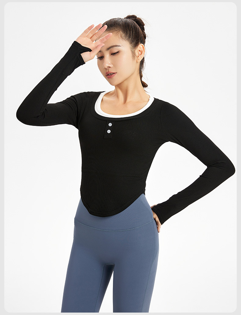 al Yoga Shirt Coat Womens Blouse Yoga Clothes Long Sleeve Top Loose Fitness TP0637