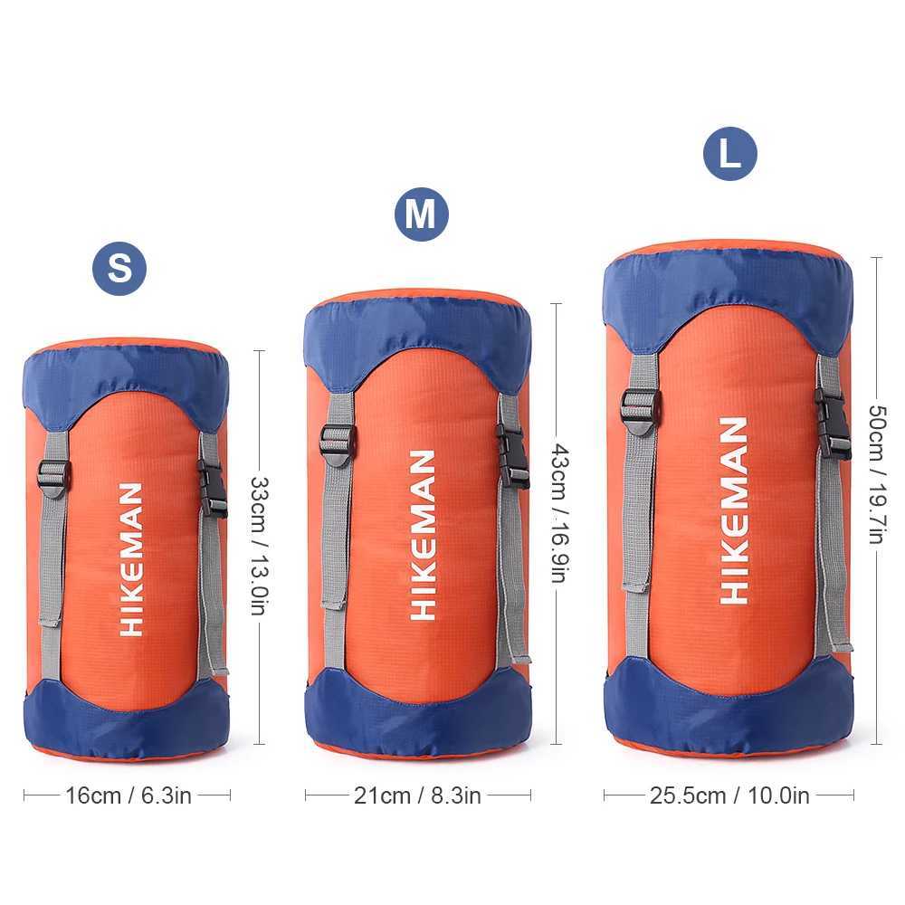 Sacs de couchage HIKEMAN Camping sac de couchage sac de rangement résistant à l'eau ultraléger sac de rangement extérieur gain de place équipement pour randonnée sac à dos L231226