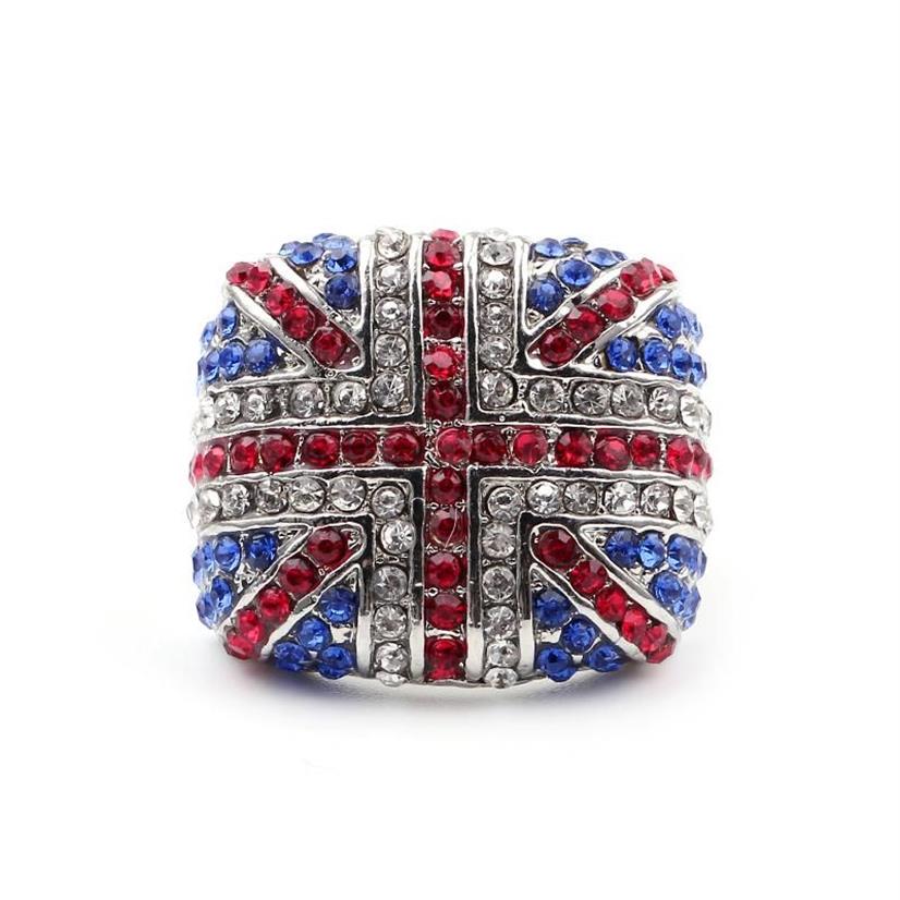 Nouveauté la bague drapeau britannique marque britannique Logo britannique charme Punk Rock anneaux pour femmes hommes bijoux de mode Hip Hop Anel1292t
