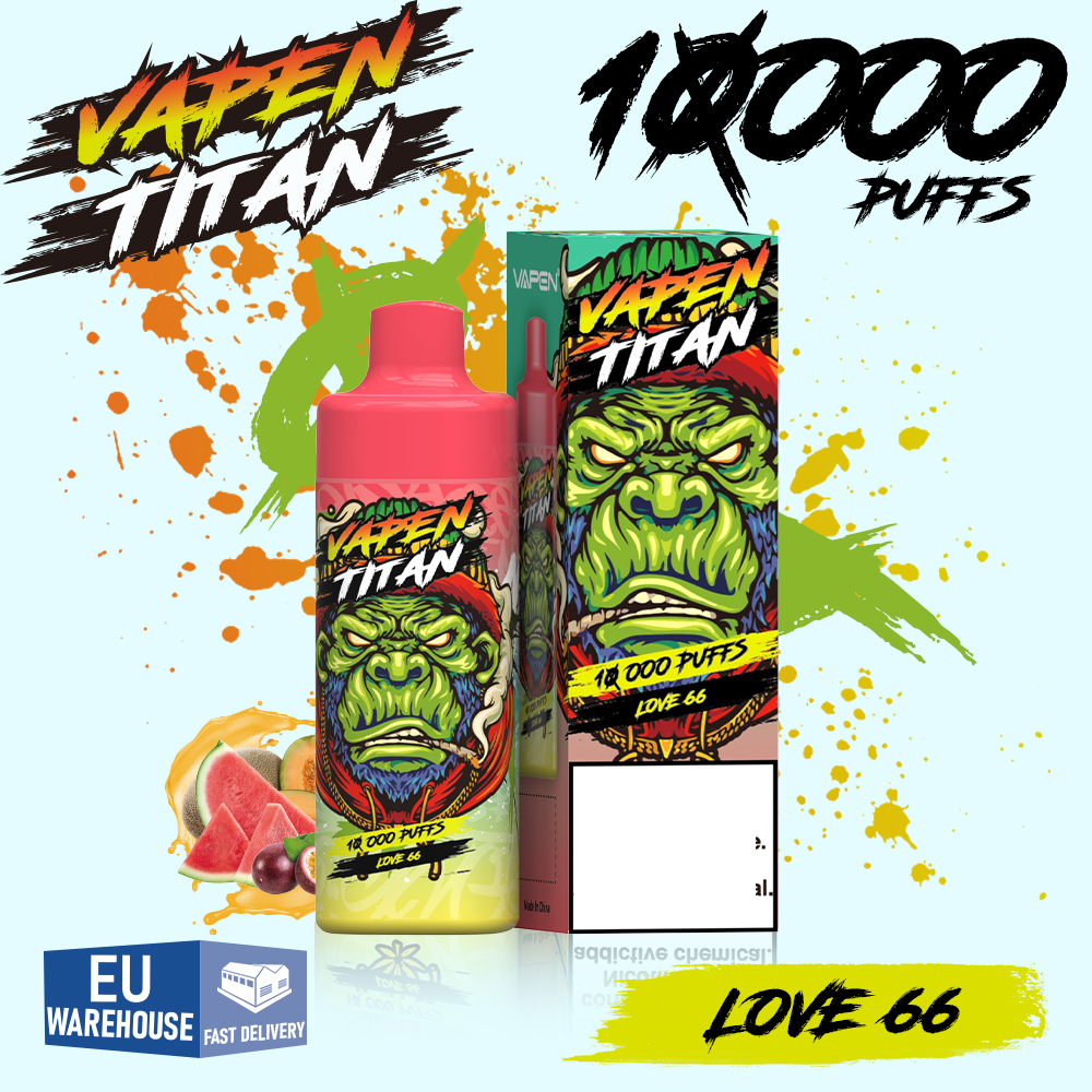 Armazém europeu em estoque Original VAPEN TITAN 10000 puffs 10000 RAZZ bar 10K 12K 15K puffs recarregados 20ml E-cigarros descartáveis 650mAh Vapes com bobina de malha